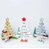 Christmas Mini Wooden Merry Christmas Tree Home Desk Table Decor Pendants Xmas Tree Ornaments Christmas Decor Happy New Year