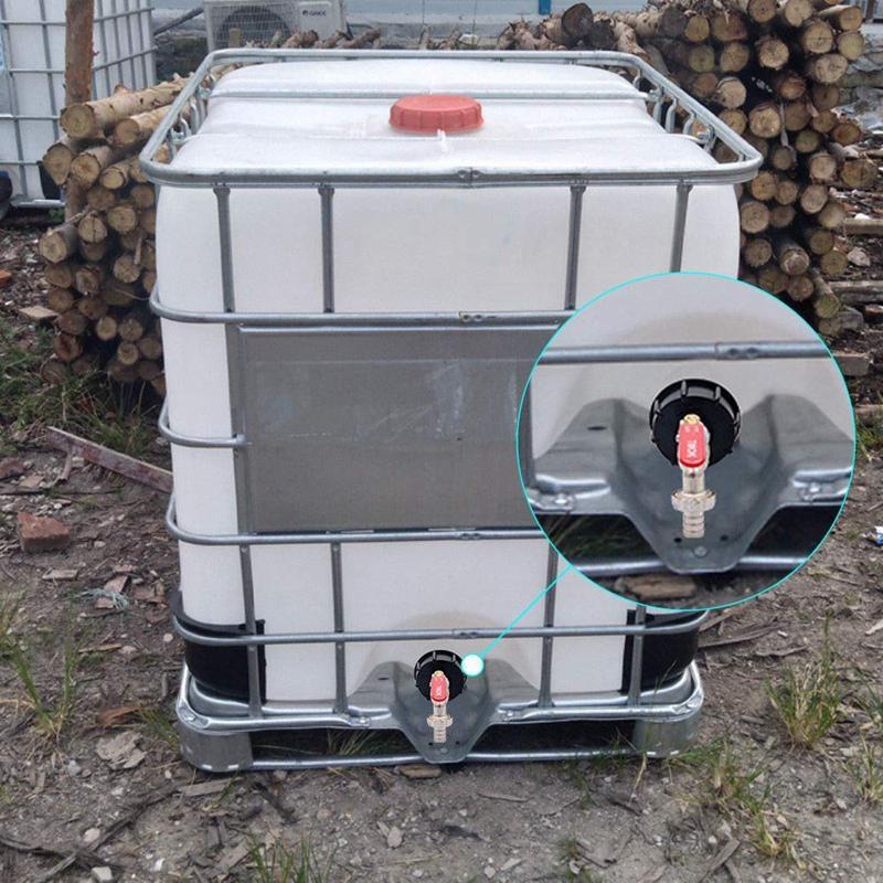 Адаптер бака BC Переходник для слива бака IBC S60X6 на латунный садовый кран с фитингом для шланга 1/2 дюйма Масло Топливо Вода