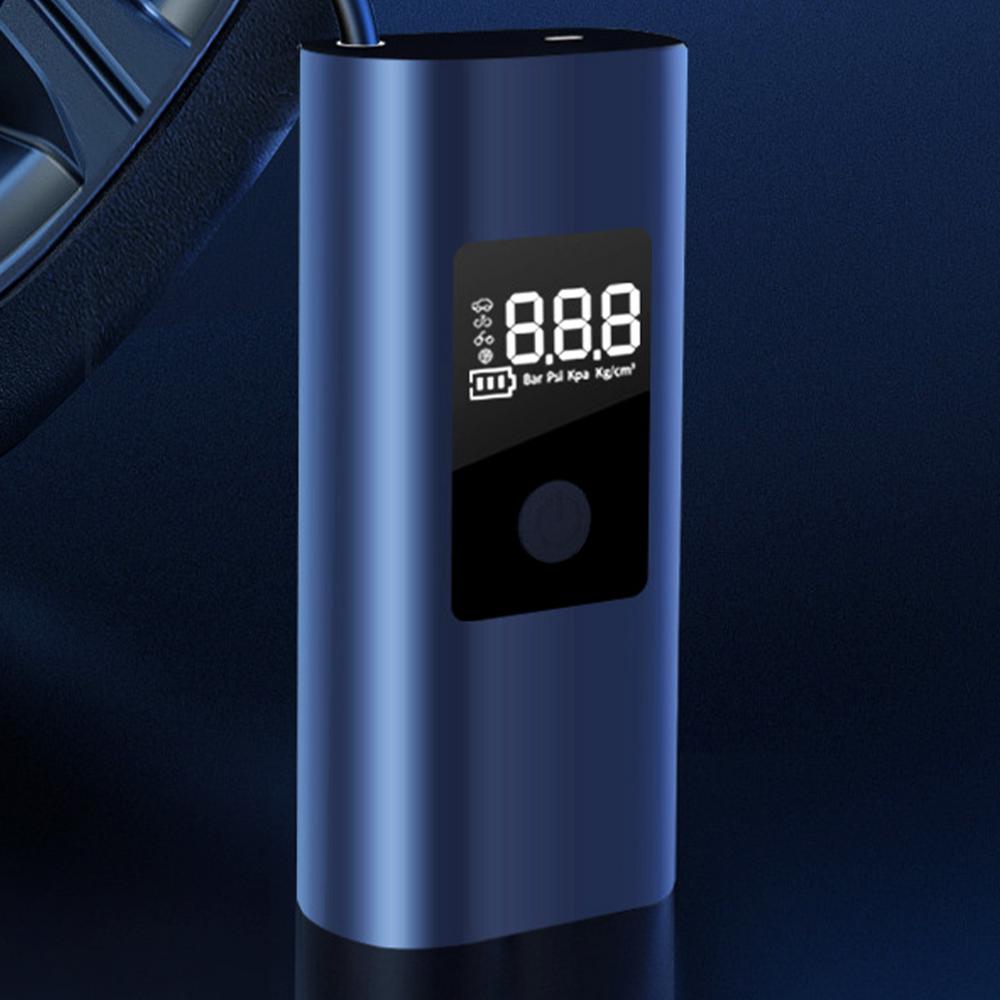 Электрический автомобильный насос для шин, беспроводной насос для шин мотоцикла, большая емкость аккумулятора, цифровой дисплей, зарядка через USB, надувной насос для бассейна