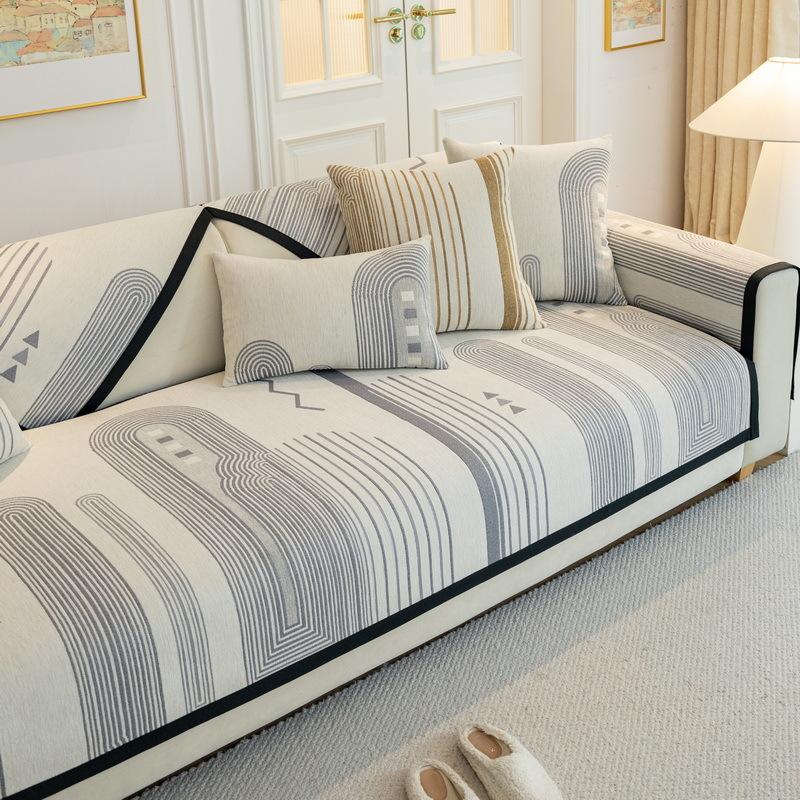 Light French Chenille Sofa Cushion Universal In All Seasons New Simple Seat Cushion Cushion Cloth Non-Slip Sofa Cover