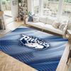 Leeds Rhinos Design Crystal Velvet Carpet Cozy Non?Slip Printed Rug For Bedroom Living Room Entrance