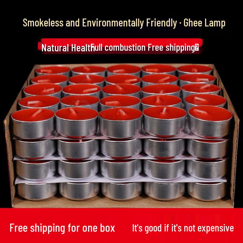 LIEI Ghee Butter Lamp Candles, 100-Pack