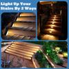 2~8PCS Solar Deck Lights Fence Lights Outdoor Step Lights Waterproof Solar Lamps for Railing Stairs Fence Yard Patio and Pathway