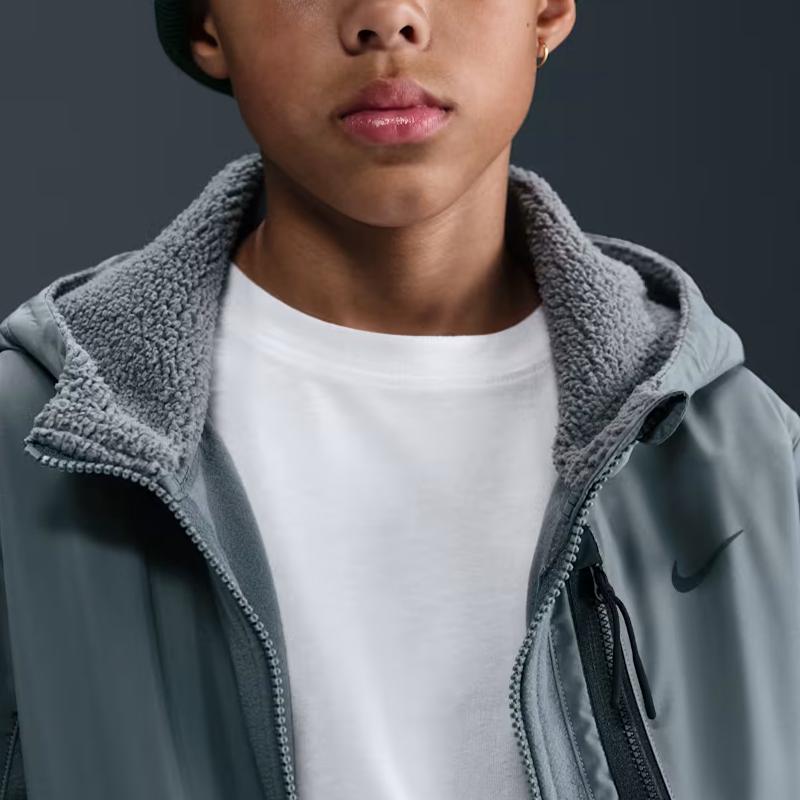 Nike Sportswear City Utility Easy On Comfortable Zip Hoodie Kids Jackets HF4208-084