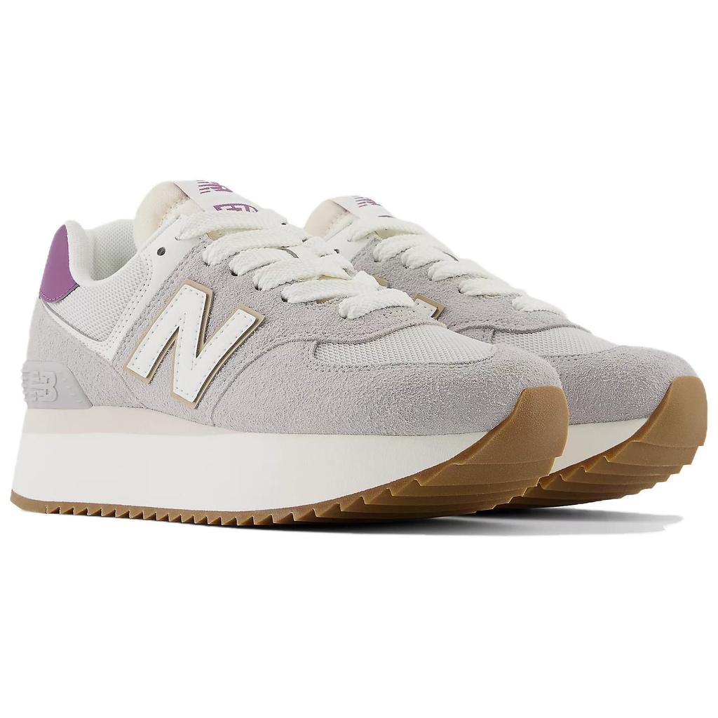 New Balance NB 574 Модные Универсальные Сетчатые Низкие Повседневные Кроссовки для Бега Женские кроссовки Серо-Фиолетовые WL574ZCO
