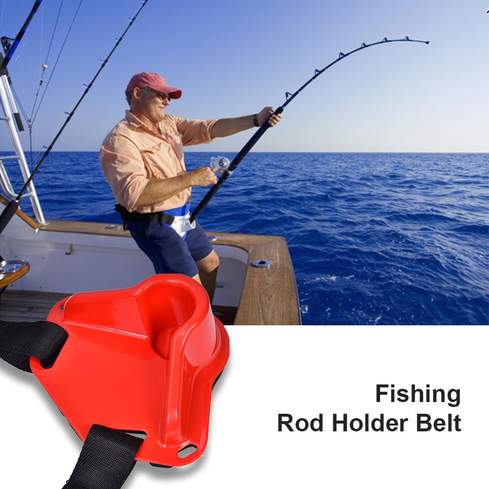 Boat Rock Fishing Rod Pole Holder Adjustable Waist Fighting Belt Fish Tackle Accessories