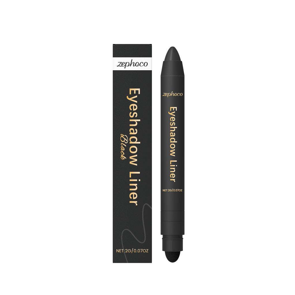 2 In1 Eyeshadow Liner Pen Matte Black Brown Waterproof Natural Long Lasting Silky Smooth Color-Rendering Professional Eye Makeup