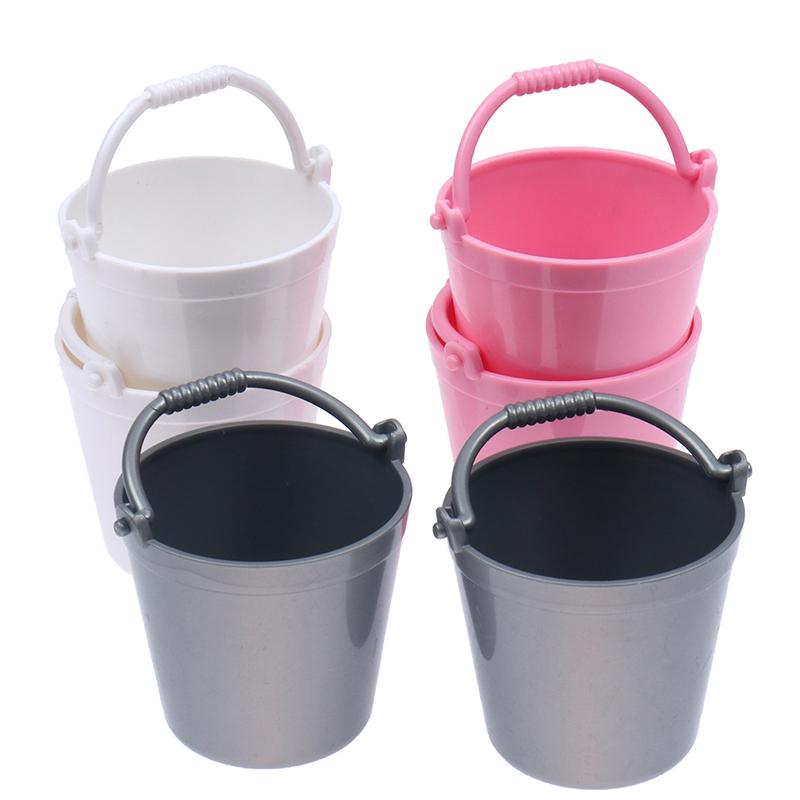 2Pcs 1:12 Mini Cute Buckets Decoration Miniature Toy Kitchen Room Accessories