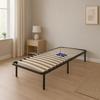 Marion - Black Bed Base Reinforced Slatted Frame and Adjustable Support Feet 90x200 X 29 Cm In Metal - Easy Assembly