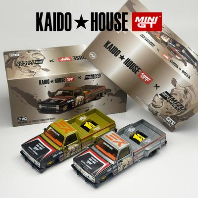 Kaido House + MINIGT Chevrolet Silverado "Суматранский носорог" литая модель автомобиля Chase 153
