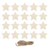 20Pcs Wooden Star Ornaments Smooth Touch Non Toxic Durable Antiallergic Star Wood Chip