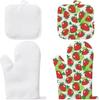 Набор из 2 шт. Полиэстеровые сублимационные заготовки прихватки и подставки под горячее для персонализированной кухонной рукавицы для выпечки, кухонные прихватки, кулинарный инструмент, изоляция