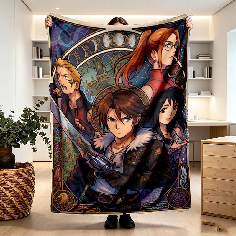 Final Fantasy Print Blanket - Soft & Comfortable, for Bedroom, Travel, Sofa, Home Decoration - Birthday Christmas Gift for Friend