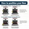 Cooks Innovations Toaster Oven Non Stick Liner & Crisper Set - Get Crispy Food Every Time - Easy Clean Up - Premium Crisping Sheet with Nonstick Oven