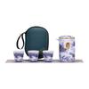 Longteng Shengshi Light Luxury Express Cup Ceramic Portable Travel Tea Set Outdoor Tea Making One Pot Three Cups Business Souvenir