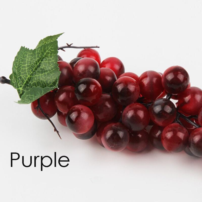 Искусственный виноград Еда Букет DIY Новый DIY Домашний сад Поддельные украшения дома Пластиковые свадебные украшения Аксессуары