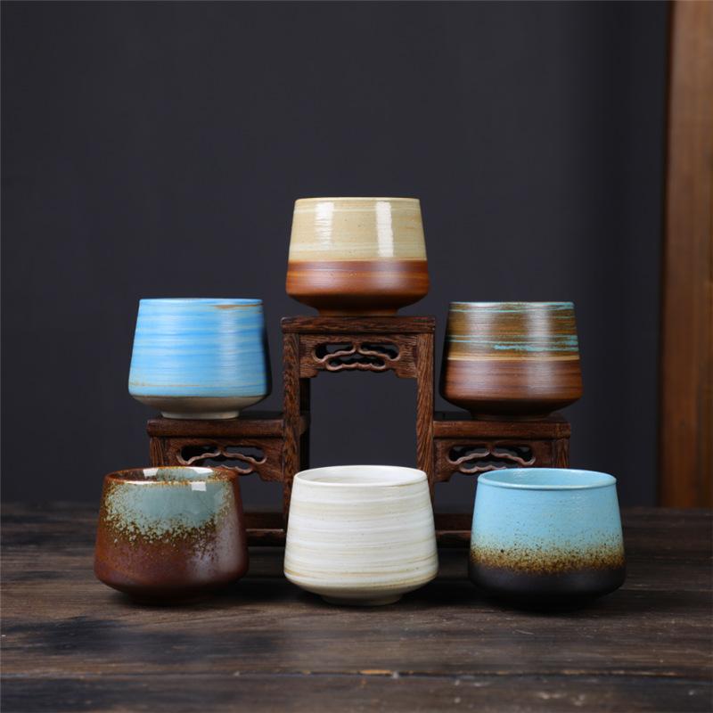 Kiln Cup Retro Teacup Ceramic Personal Cup Coarse Pottery Teacup Creative Ceramic Cup Espresso Cup