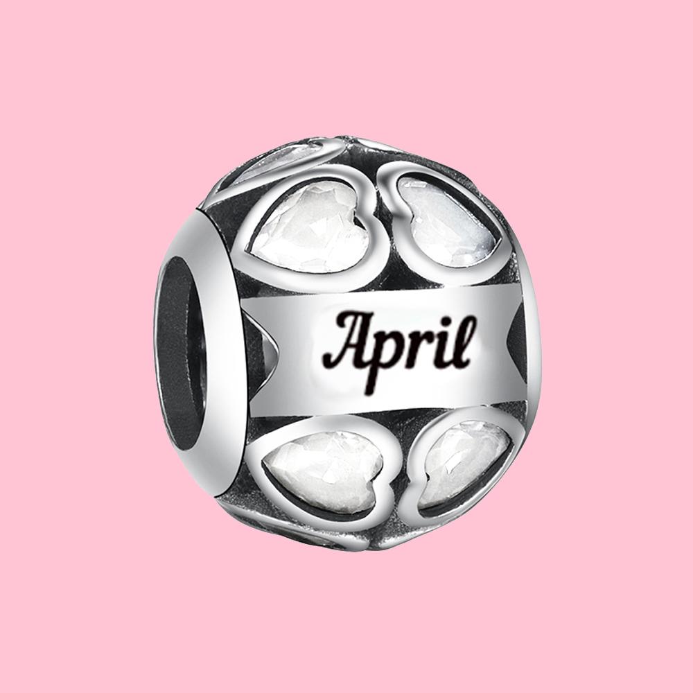 S925 Серебряный круглый камень с вырезом в форме сердца, очаровательная бусина, подходит для оригинальных ювелирных изделий своими руками для женских подарков на день рождения