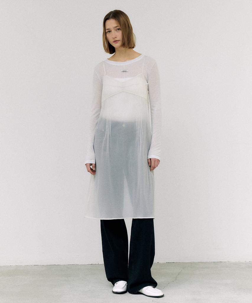 Lora Lora Sheer Layered Onepiece Cream