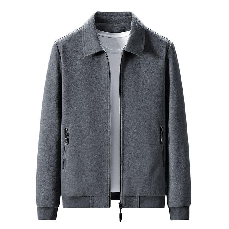 Spring and Autumn Coat Men's Middle-aged and Elderly Lapel Jacket Dad Autumn Clothes Business Casual Men's Clothing