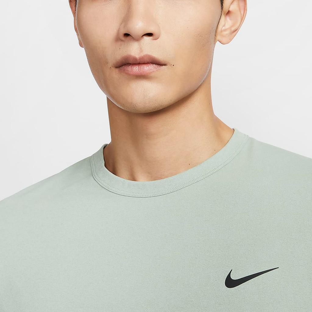 Nike Футболка Dri-Fit UV Soft Comfortable с круглым вырезом и длинным рукавом, мужские топы, светло-зеленый FB8584-370