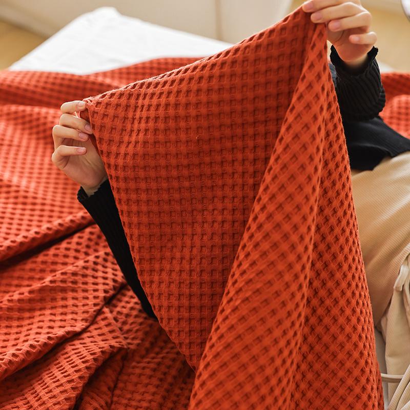 Летнее 3D вафельное покрывало из чистого хлопка, тонкое стеганое покрывало, вязаное покрывало для дома, отеля, покрывало для дивана, пледы