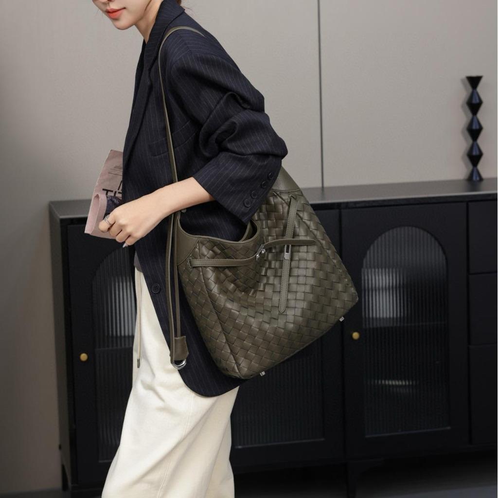 Женская сумка-тоут из мягкой коровьей кожи, сотканная вручную - уникальный дизайн, сумка через плечо/мессенджер из натуральной кожи