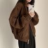 Retro Suede Jacket Women's Autumn and Winter Small High-end Short Jacket Top Trend