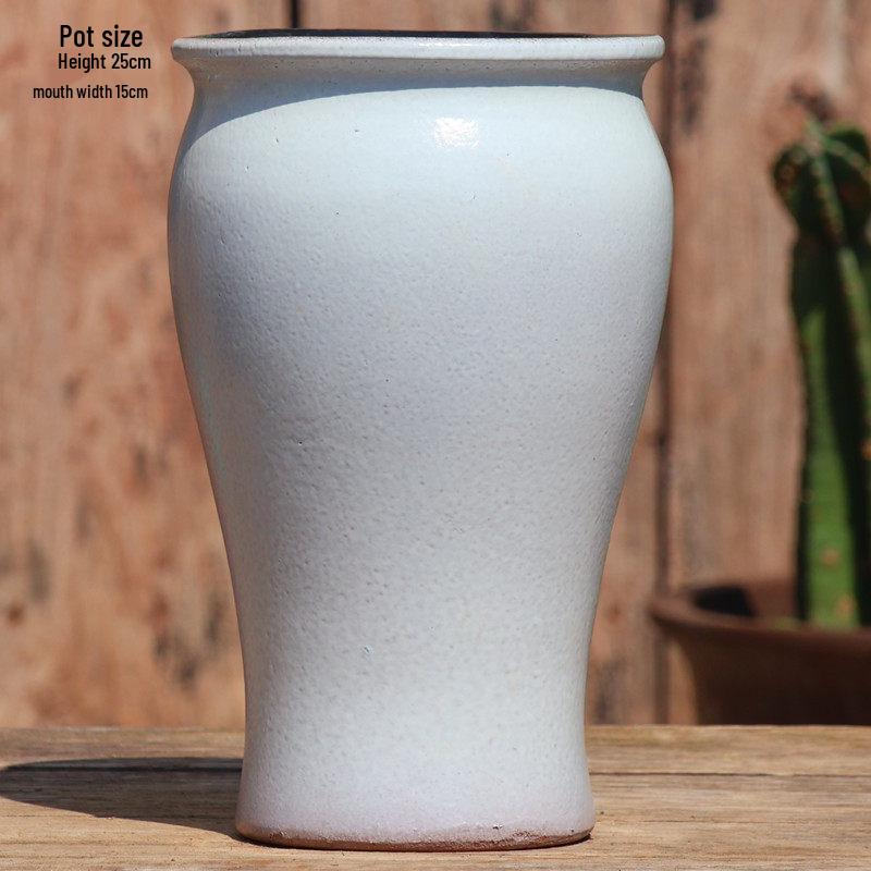 Yixing Coarse Pottery Orchid Planter - Breathable Zisha Ceramic Succulent Flower Pot