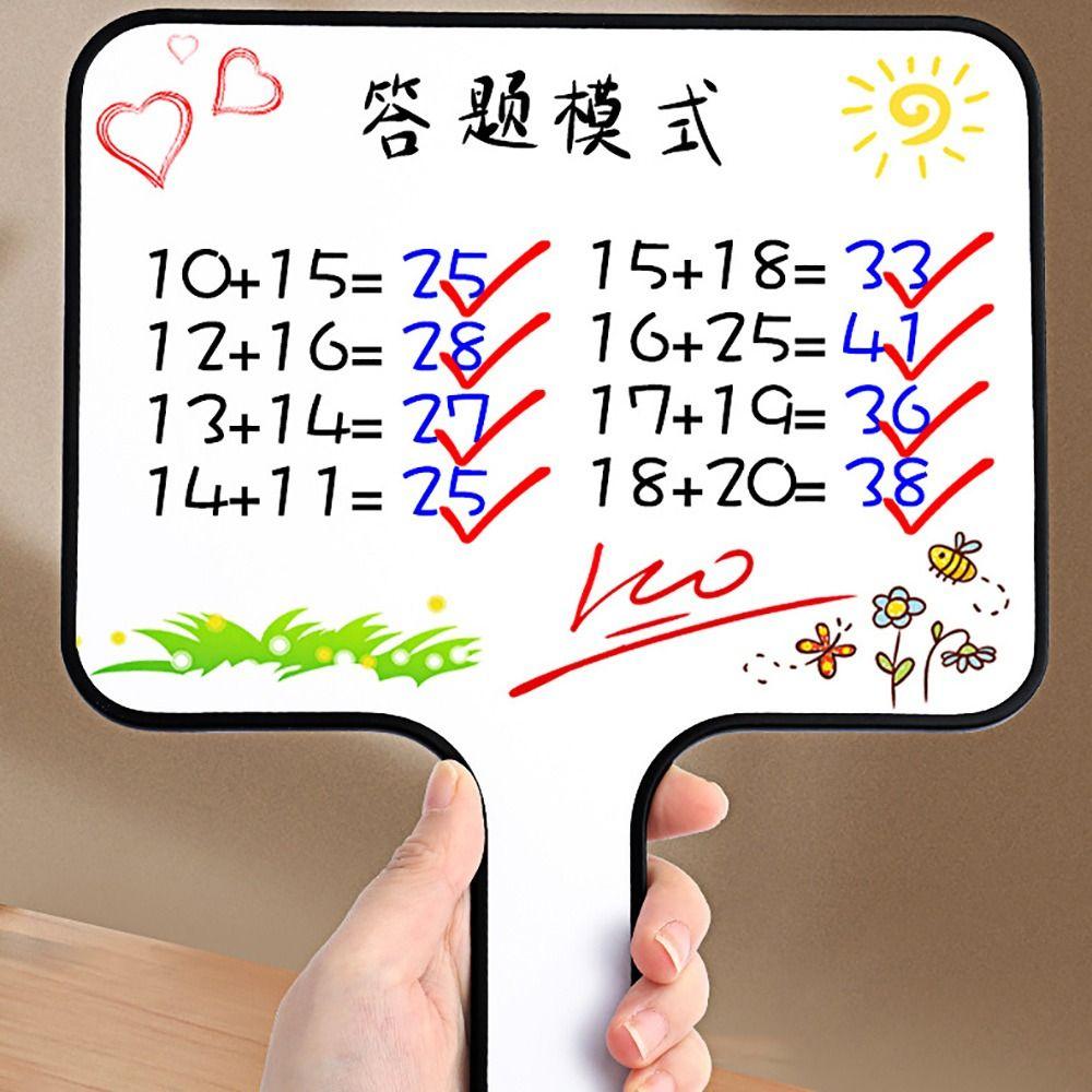 Handheld Writing Board Plastic Answer Board Portable Whiteboard Students