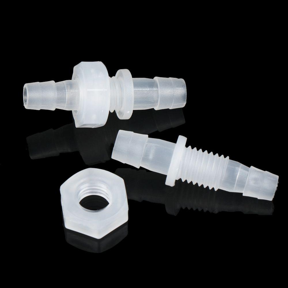 5pcs 3~8mm Aquarium Pagoda Joints Straight Connectors Thread Hex Nut Hose Fittings Fish Tank Adapter