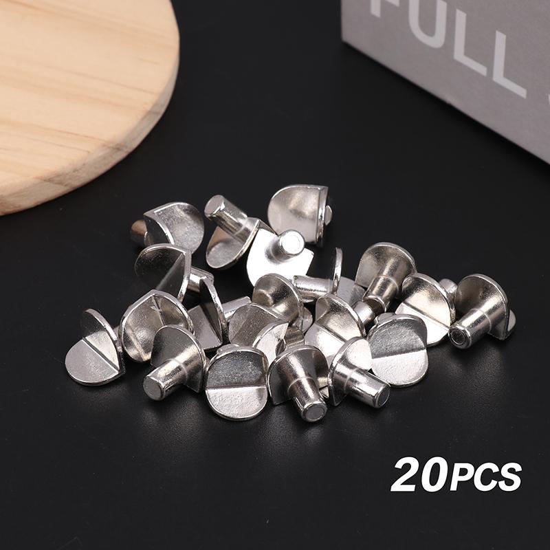 20Pcs 5Mm L-Shaped Shelf Support Studs Pegs Pins Plugs Cabinet Seperator Fixed Wooden Glass Layer Board Furniture Bracket Holder