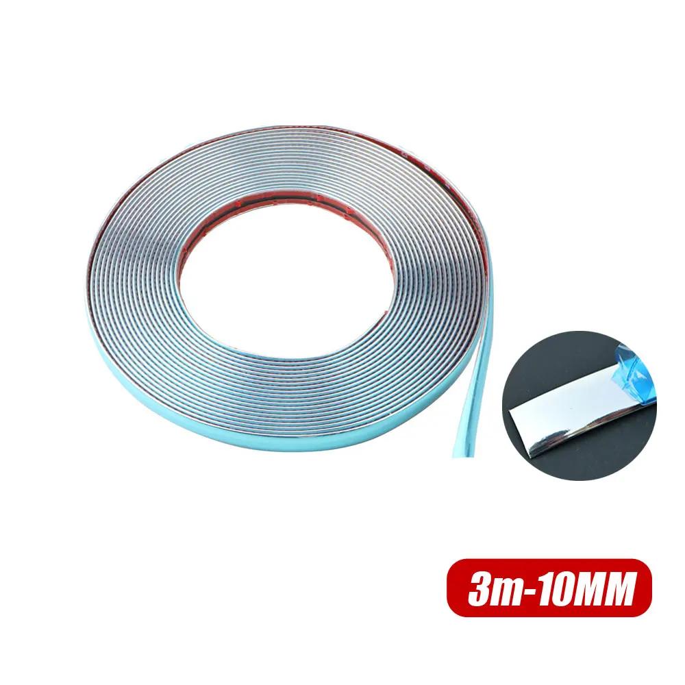 3M Авто Самоклеящаяся Хромированная Накладка на Боковую Дверь Молдинг Декоративная Накладка Защитная Лента для Бампера Универсальные Наклейки Для Автомобиля Аксессуары