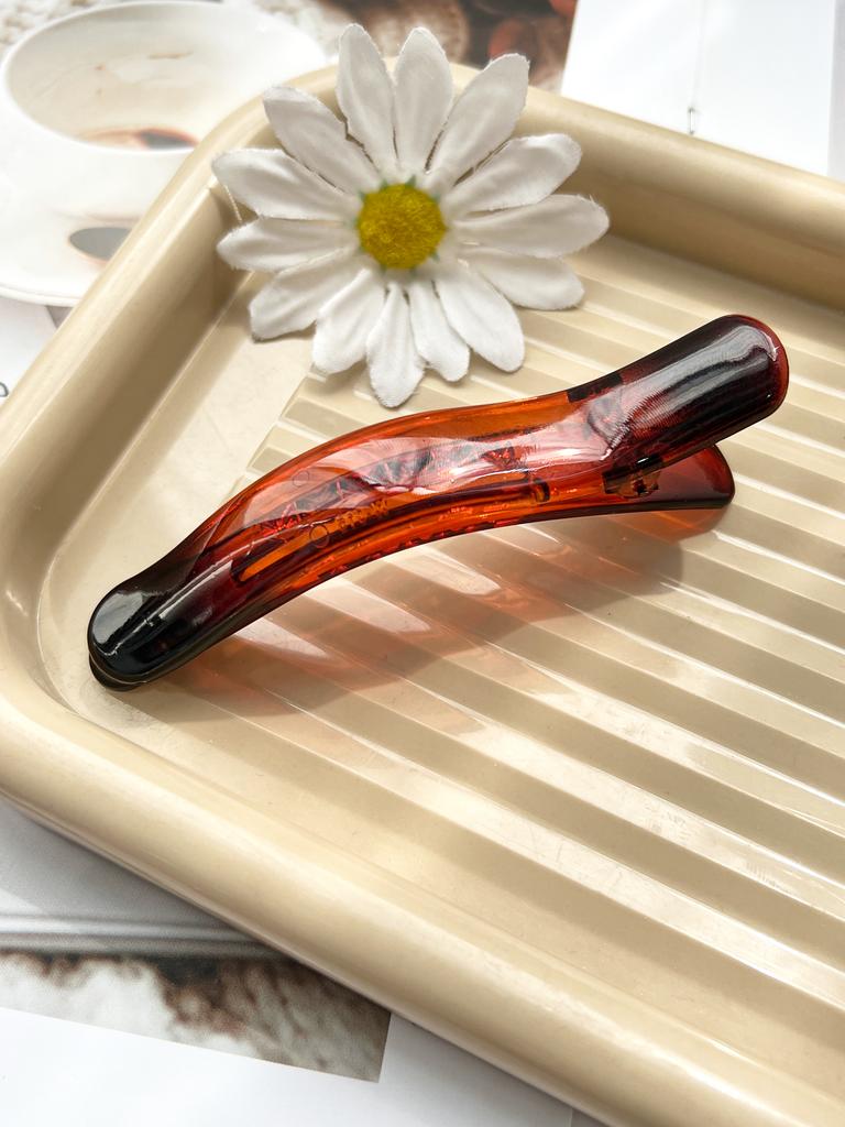 Jelly Colour Slim Bangs Clip Barrettes Duckbill Clip Women's Simple Leopard Hair Clip,Korean Hair Barrettes Hair Accessories