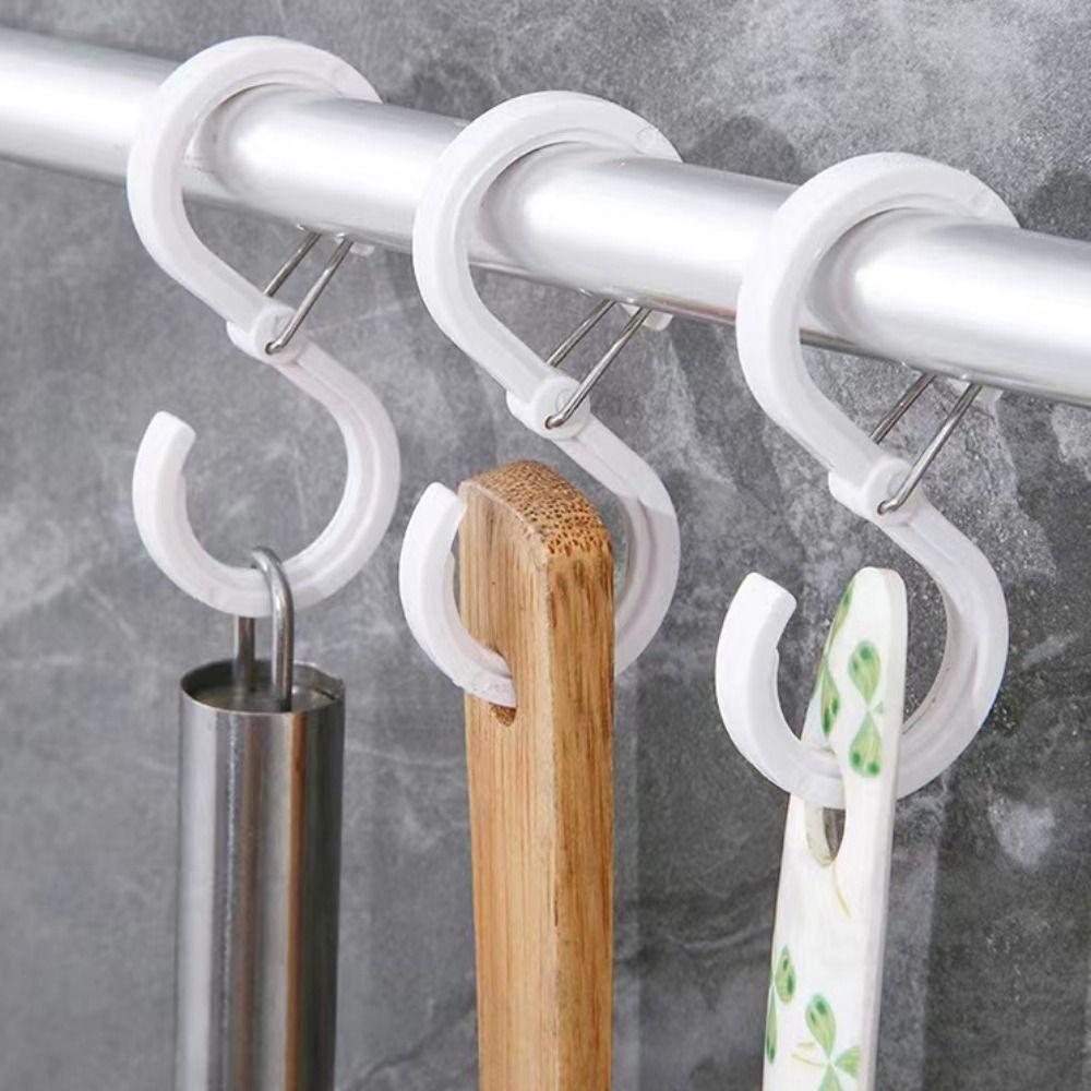 8pcs Multifunctional Hanging Hooks Portable Railing Hooks Organizer S Shaped Hook Home Accessories
