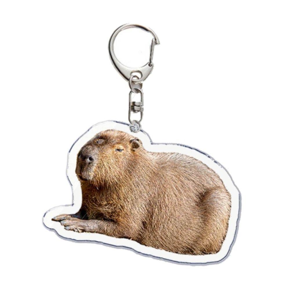 Брелок с изображением капибары, капибары, смолы, брелоки с изображением животных капибары, брелоки для ключей, сумка, подвеска