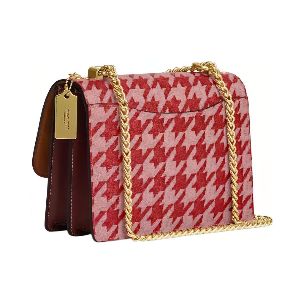 New COACH Klare Leather Square Bag Handbag, Shoulder Bag Women's Red CJ625-IMVRY