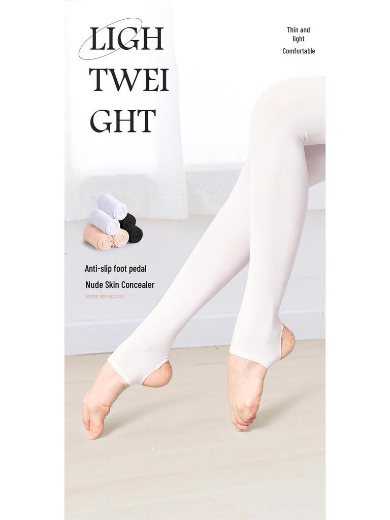 Танцевальные носки для девочек: Профессиональные тренировочные колготки, тонкие бархатные балетные колготки с закрытым носком