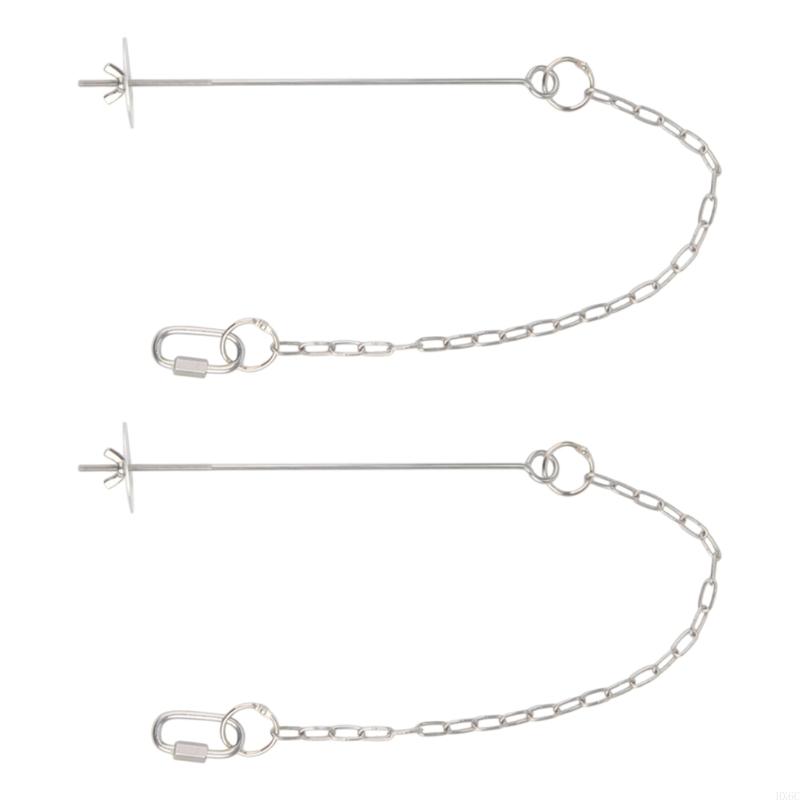 Stainless Steel Vegetable Holder Feeders Hanging Type Adjustable Chain for Poultry Enrichment and Cage Bird Activity HX6C