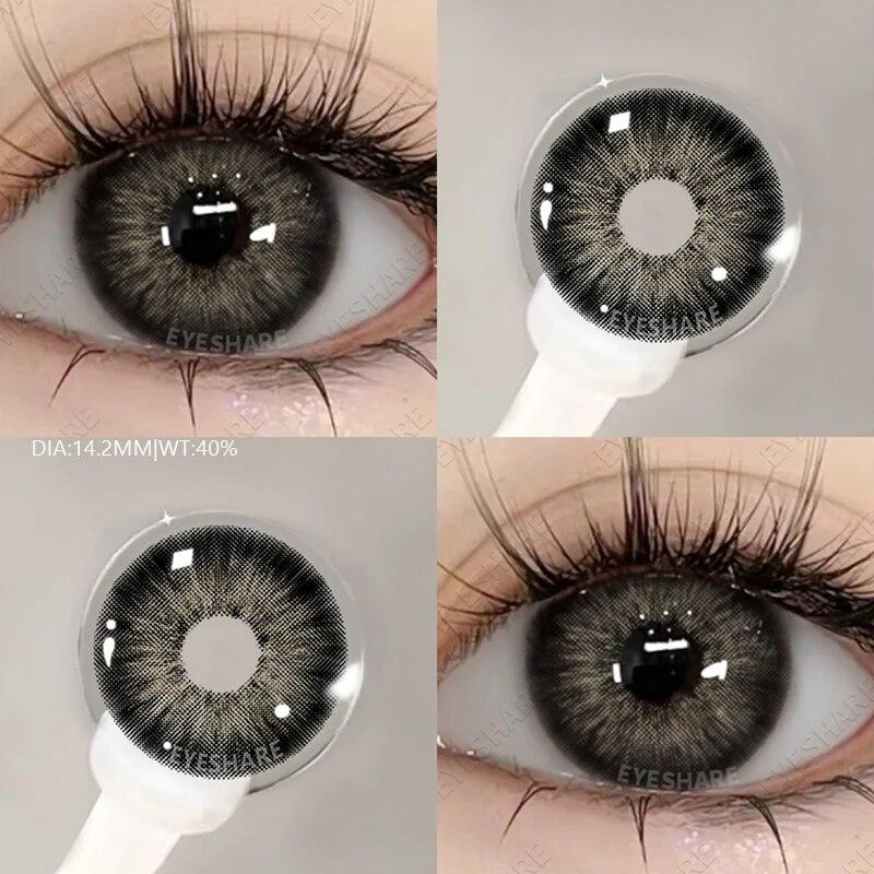 AMARA Blue Colored Contact Lenses Natural Look Green Eye Lenses Gray Contact Color Lenses Beauty Pupil Eye Cosmetics Yearly Use