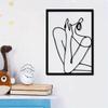 Абстрактная металлическая женская силуэтная настенная art Порошковое покрытие Домашний декор Статуэтка