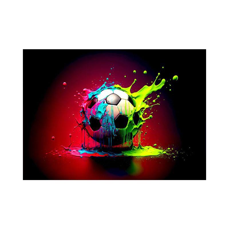 Абстрактные красочные футбольные плакаты и картины на холсте с изображением пламени, настенные художественные картины для гостиной, украшения дома, подарка