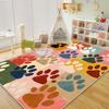 Cute Footprint Carpets for Living Room Modern Decoration Children Bedroom Plush Rug Home Pet Area Easy Clean Non-slip Mat Floor