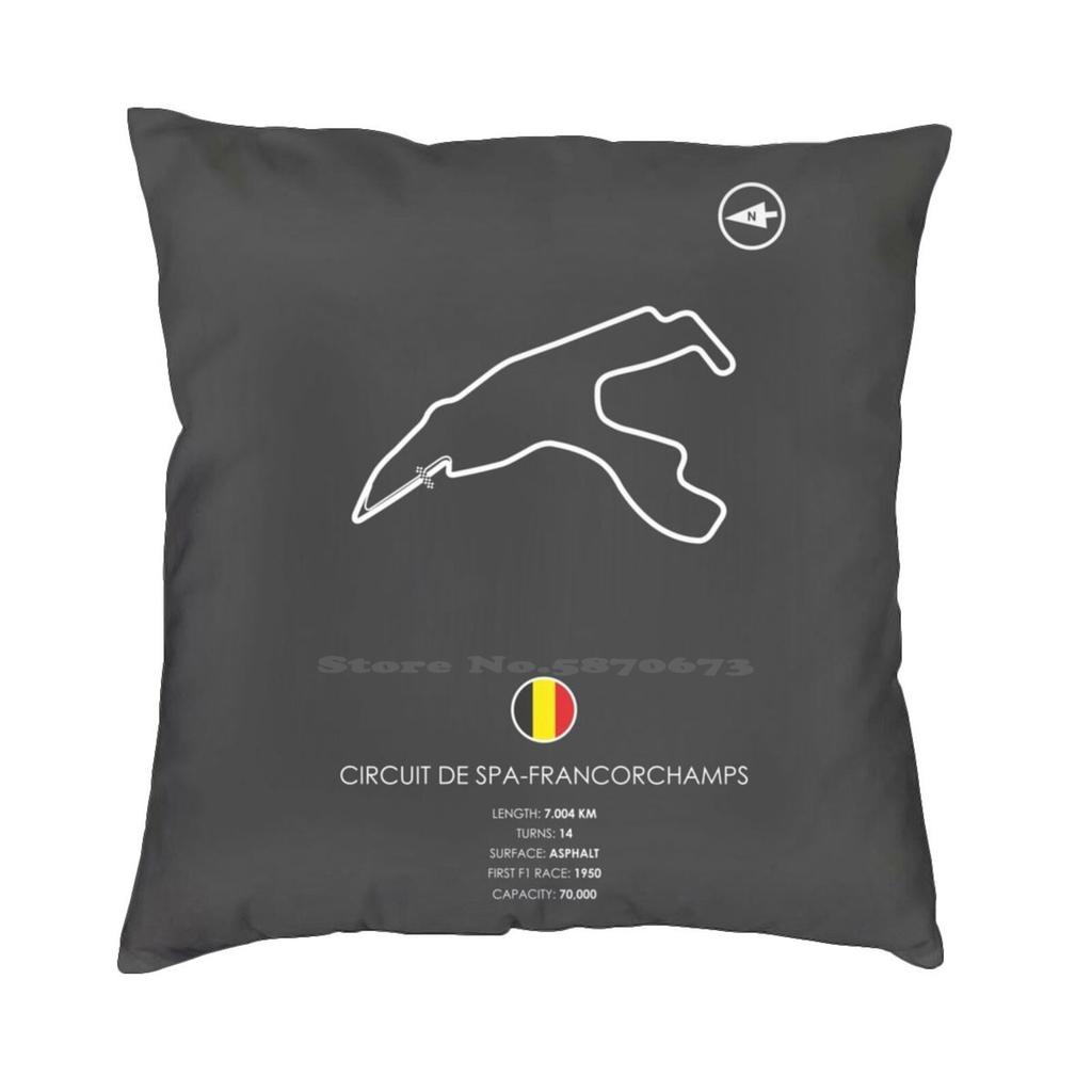 Circuit De Spa - Francorchamps Home Sofa Car Cushion Cover Pillowcase Circuit De Spa Francorchamps Grand Prix Cars Flag Gp Motor