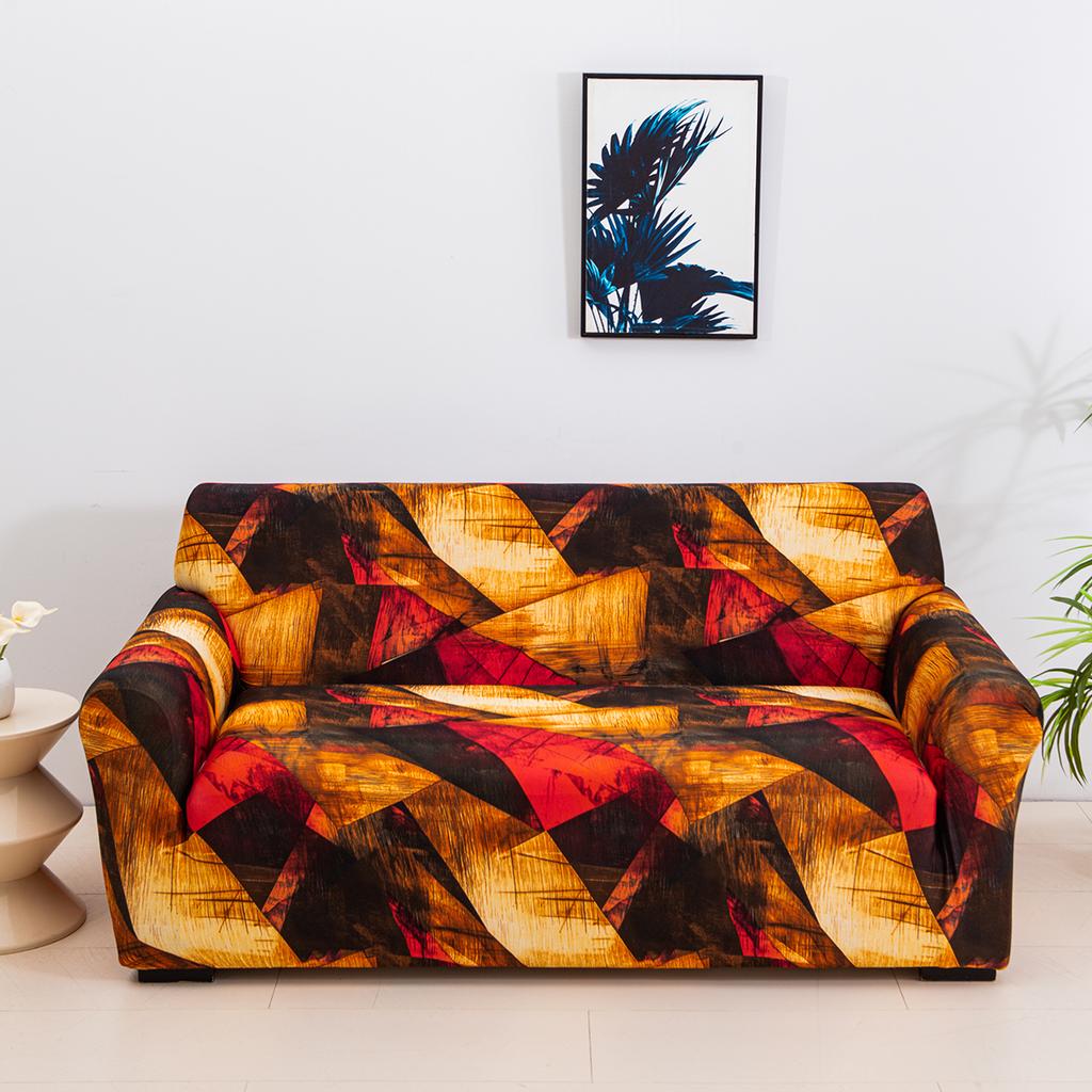 Stretch Floral Print Sofa Cover With Elastic Band Furniture Protector For Living Room Bedroom Office Home Decor