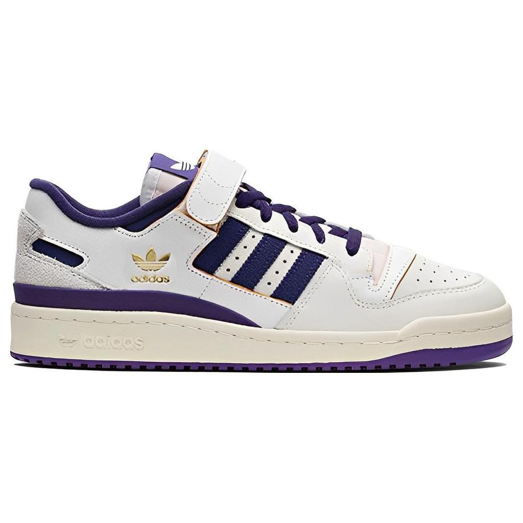 adidas Forum 84 Low Off White Collegiate Purple Мужские кроссовки кремово-белые GW2009