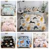 3D Cute Cat Bedding Set Animal Down Duvet Cover Pillowcase 2/3pc Single Double Bed Girl Kid Soft Home Textile