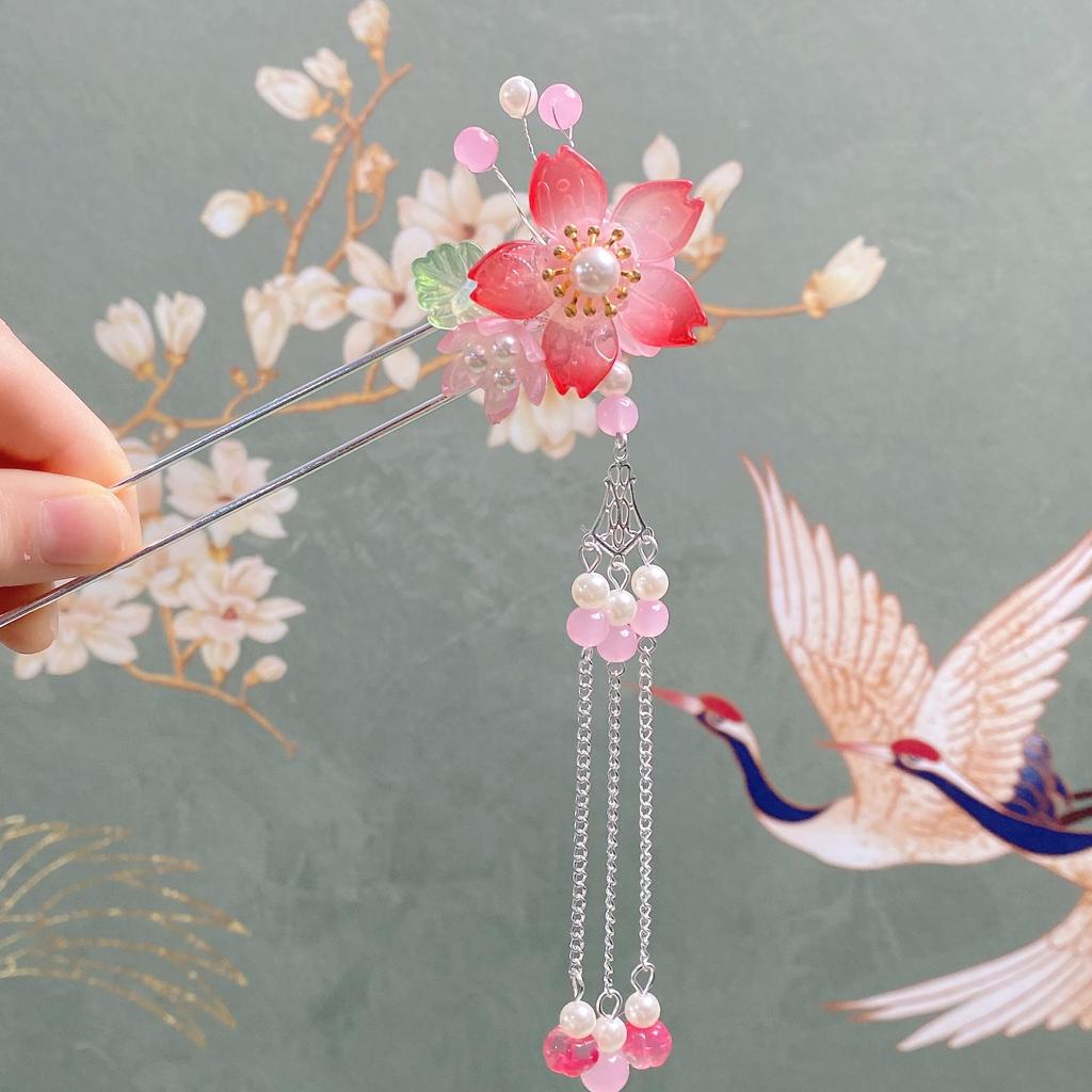 Старинная ретро-китайская шпилька для волос ханьфу для девочек