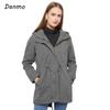 Danmo Autumn Spring Elegant Women Trench Coat Long Sleeve Korean Style Women Fashion Street Wear Trench Windbreaker Outwear