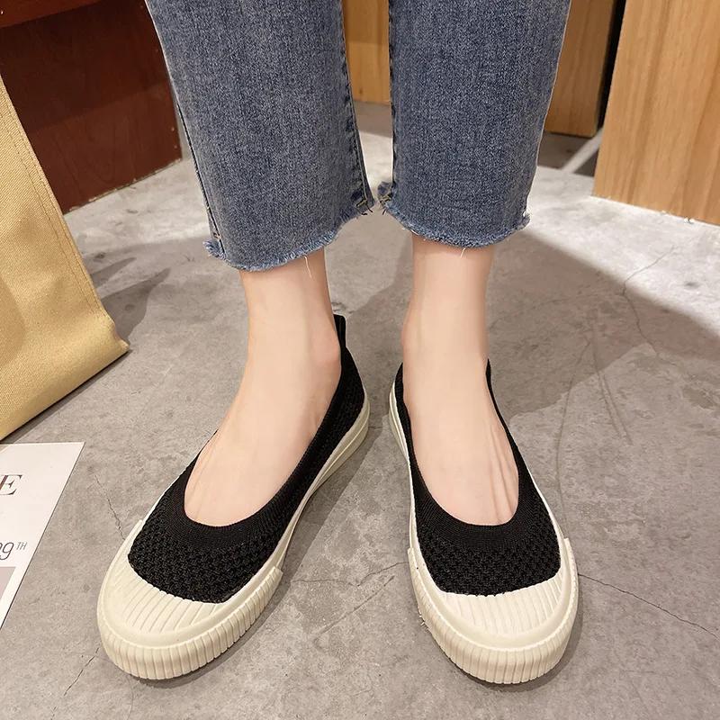 2024Shallow Mouth Casual Woman Shoe Slip-on Round Toe Female Footwear Loafers With Fur Soft New Slip On Summer Moccasin R